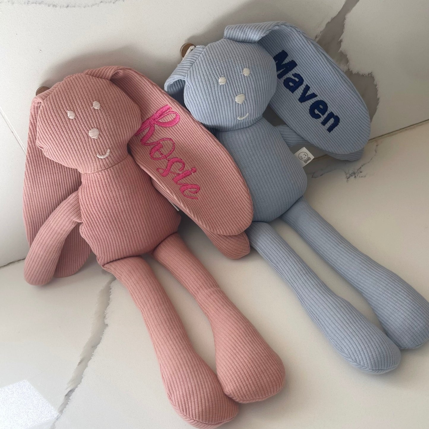 Blush Pink Bunny (With Embroidery on Ear)