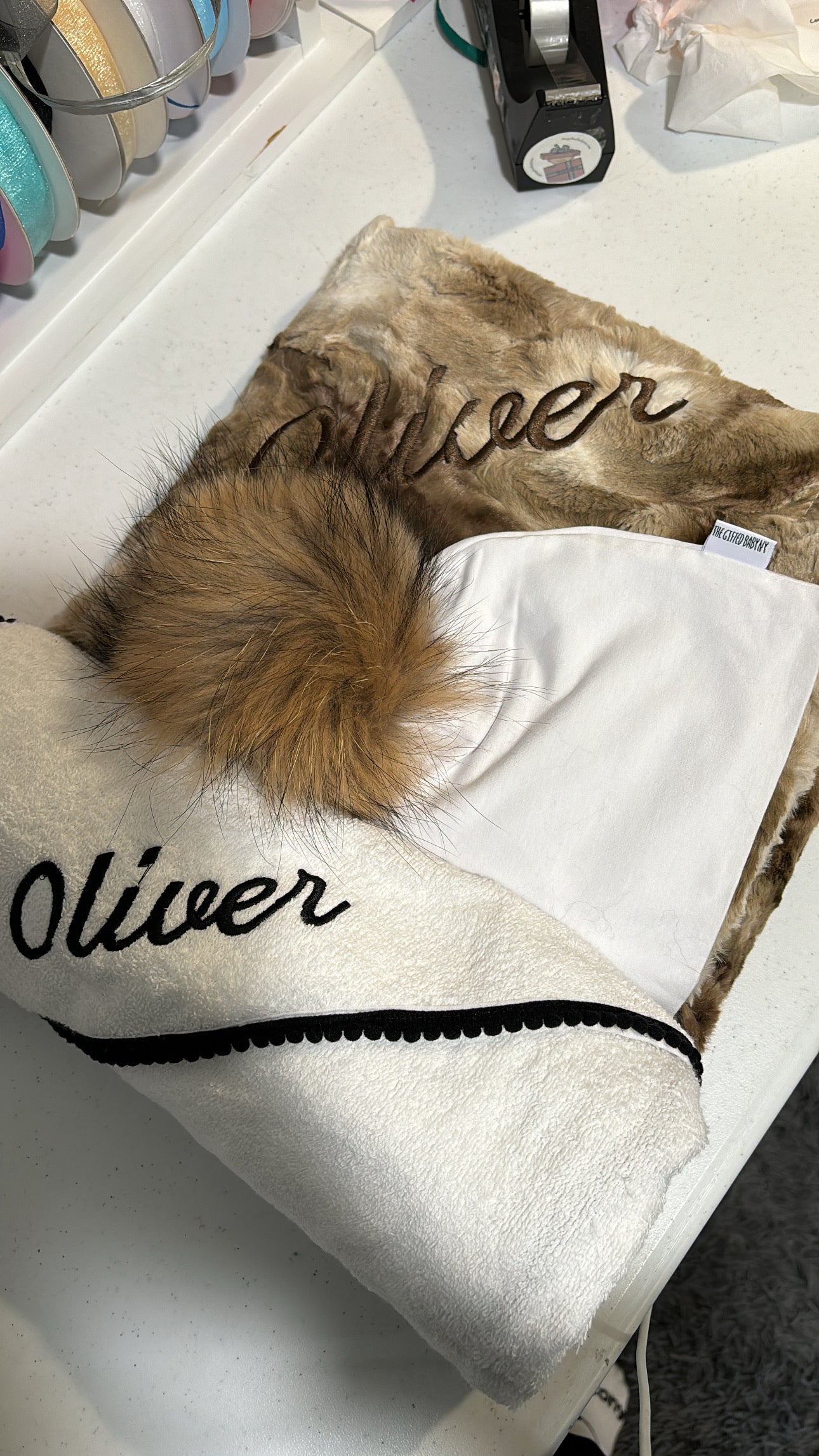 Latte Tie Dye Stroller Blanket