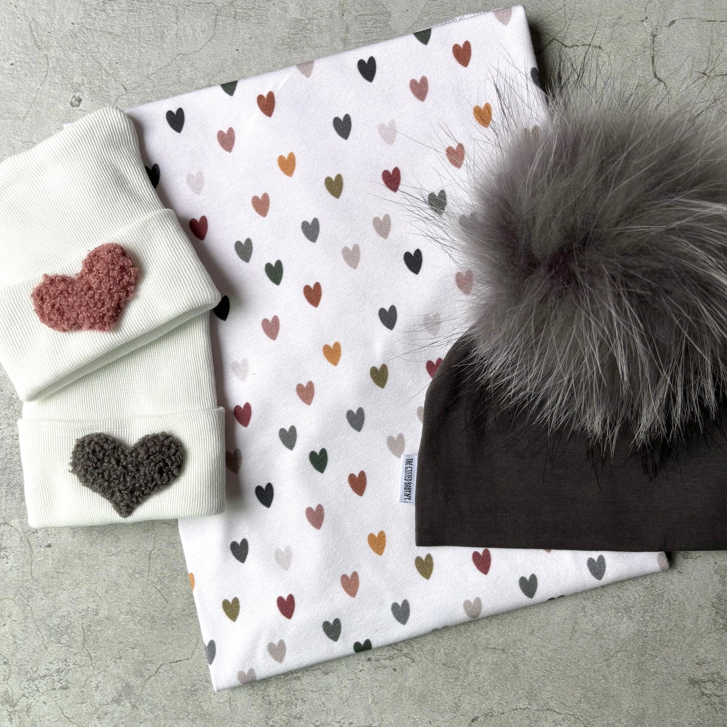 Autumn Hearts Printed Swaddle