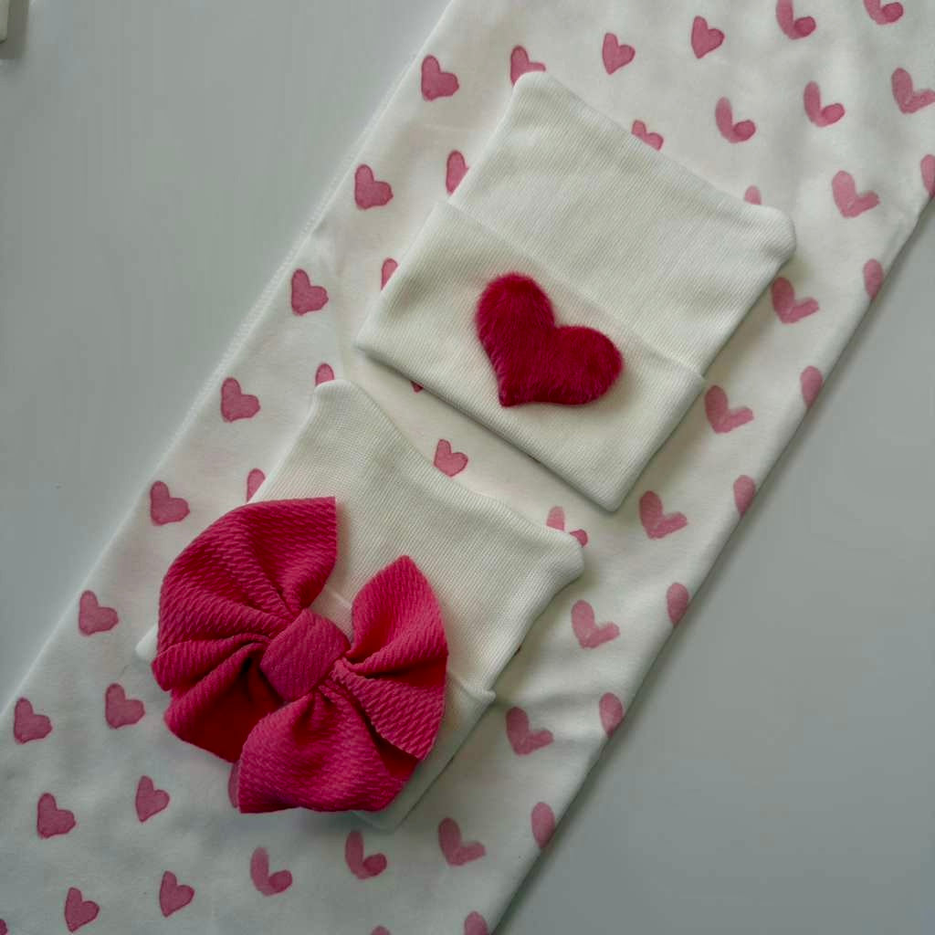 Pink Watercolor Hearts Swaddle