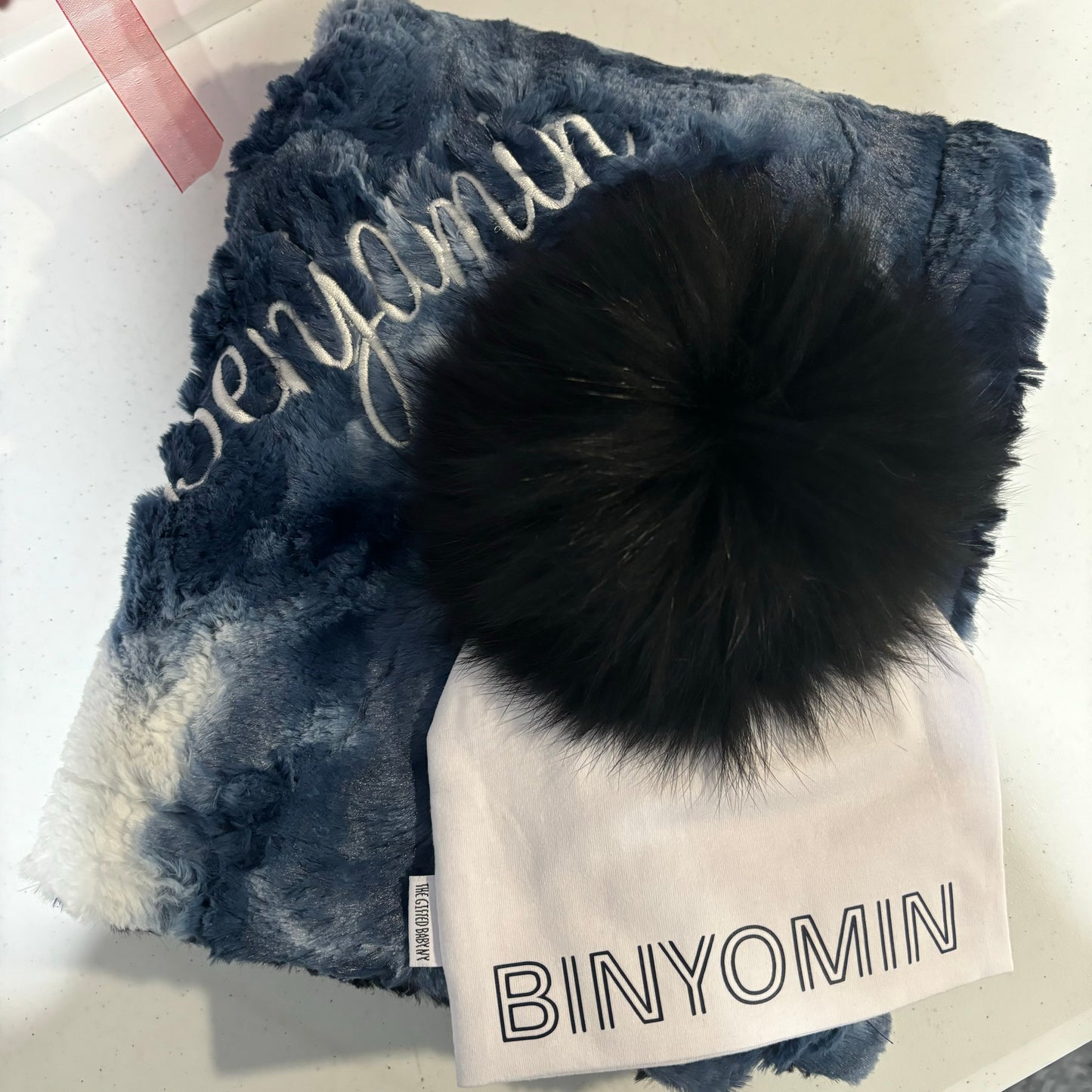 Blue Tie Dye Stroller Blanket