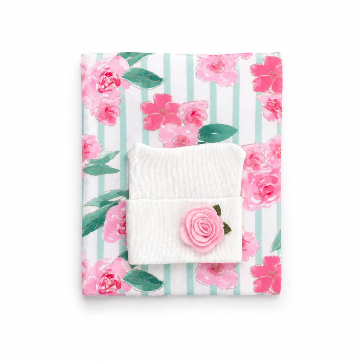 Pink Peonies Swaddle