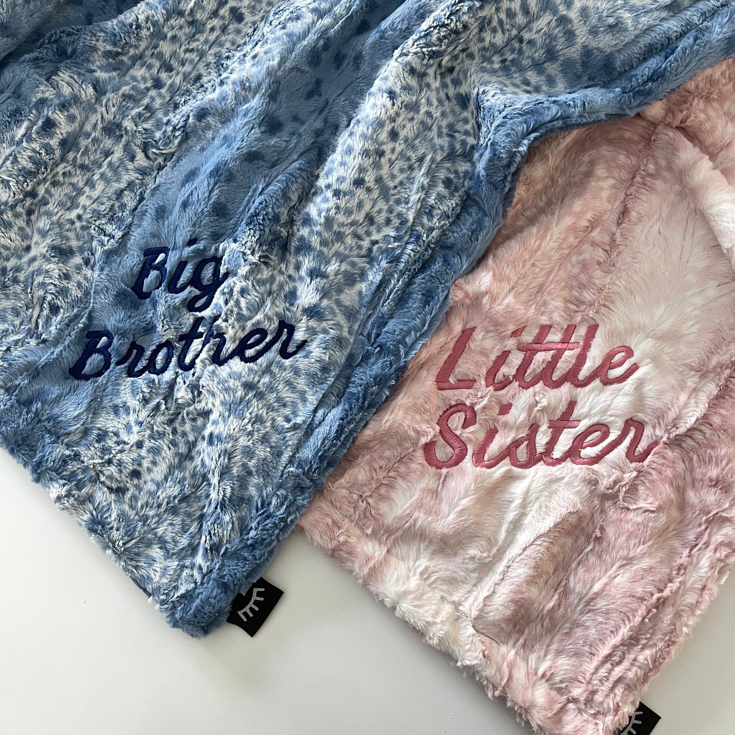 Blue Leopard Stroller Blanket