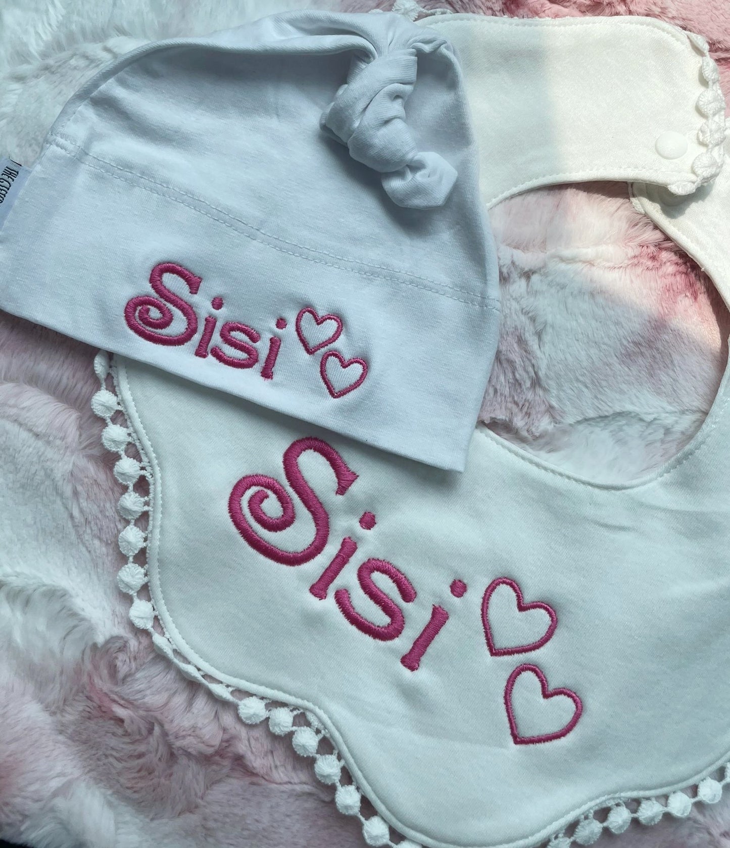 Scalloped Bib (with embroidery)