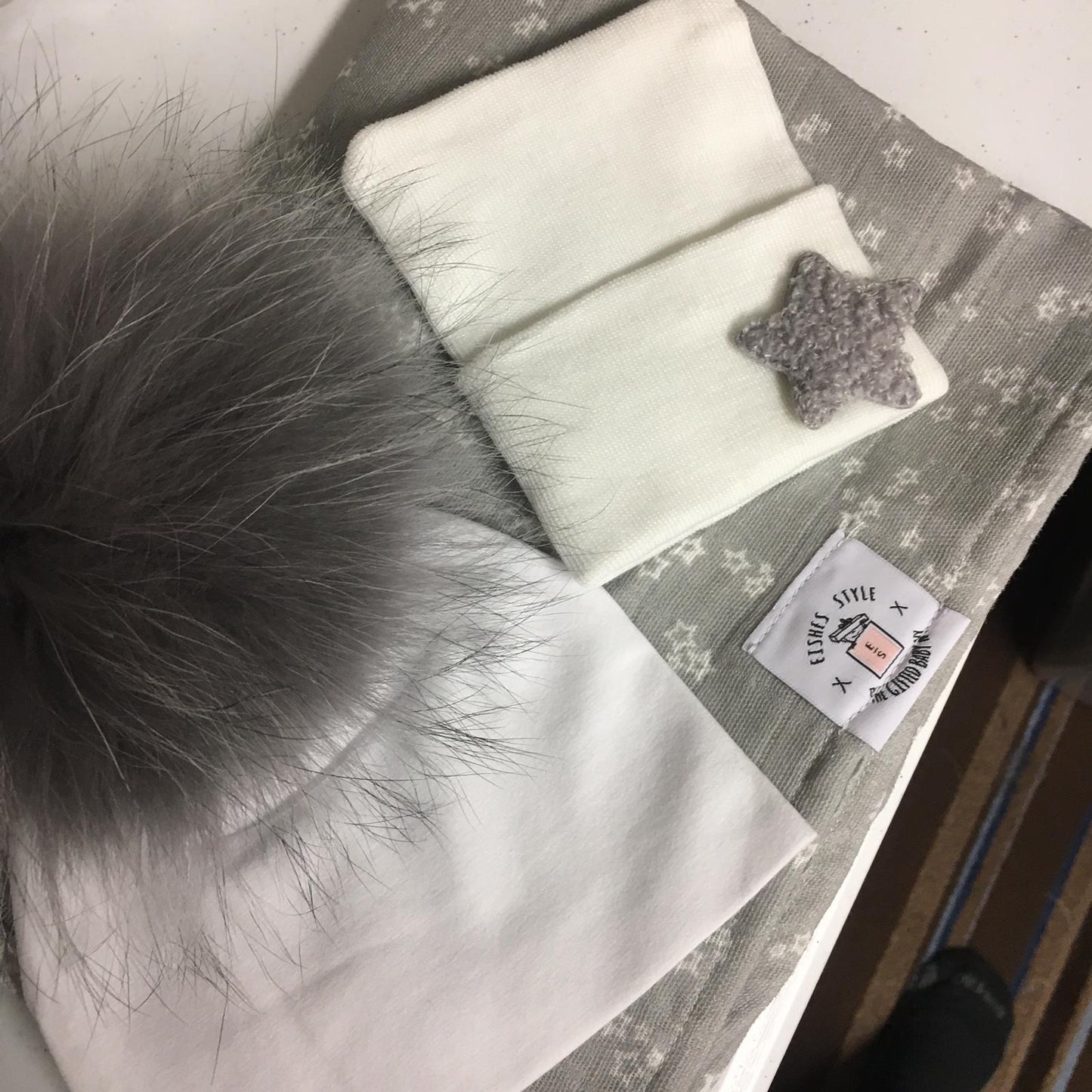 Fuzzy Star Hospital Hat - The Gifted Baby NY