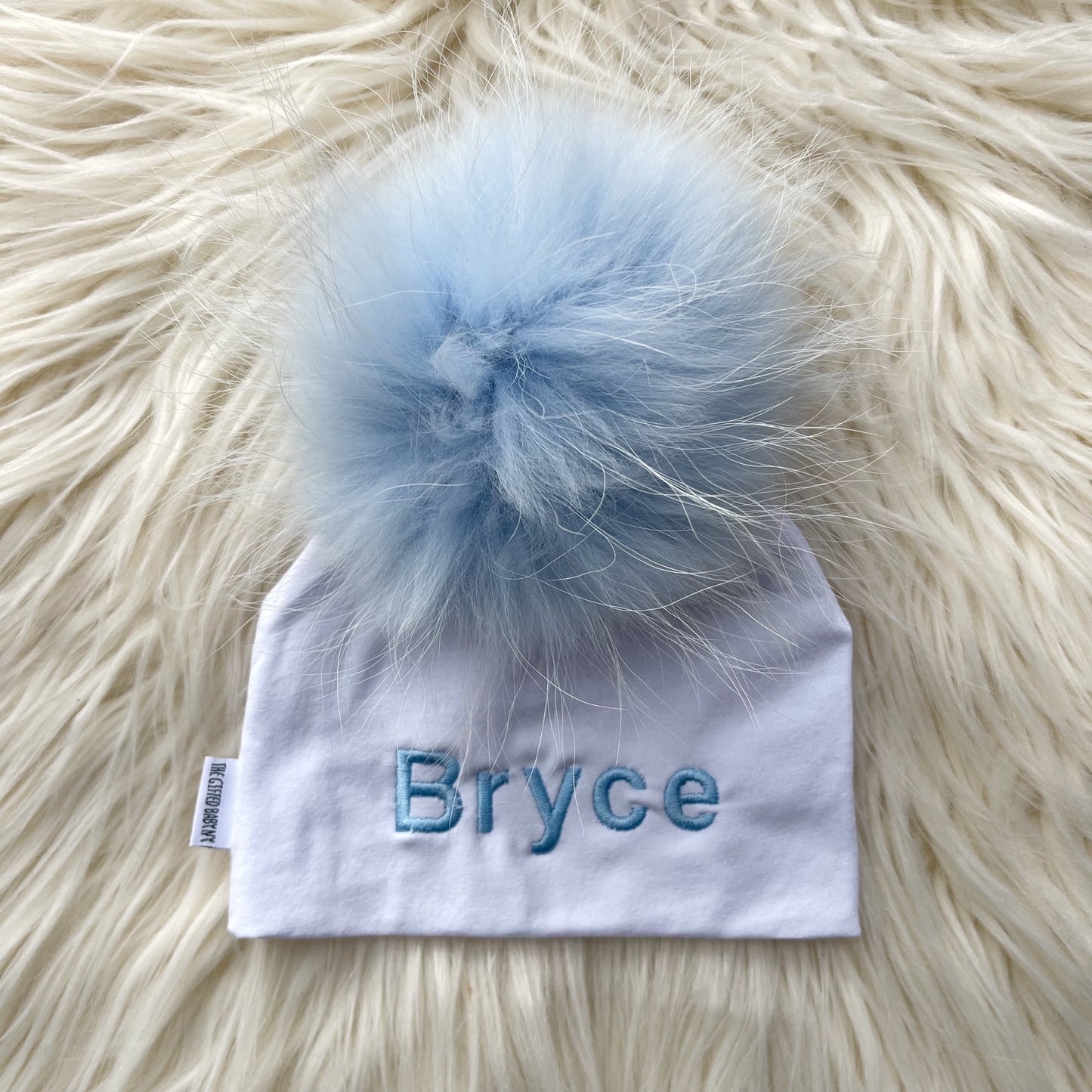 Embroidered Pompom Hats
