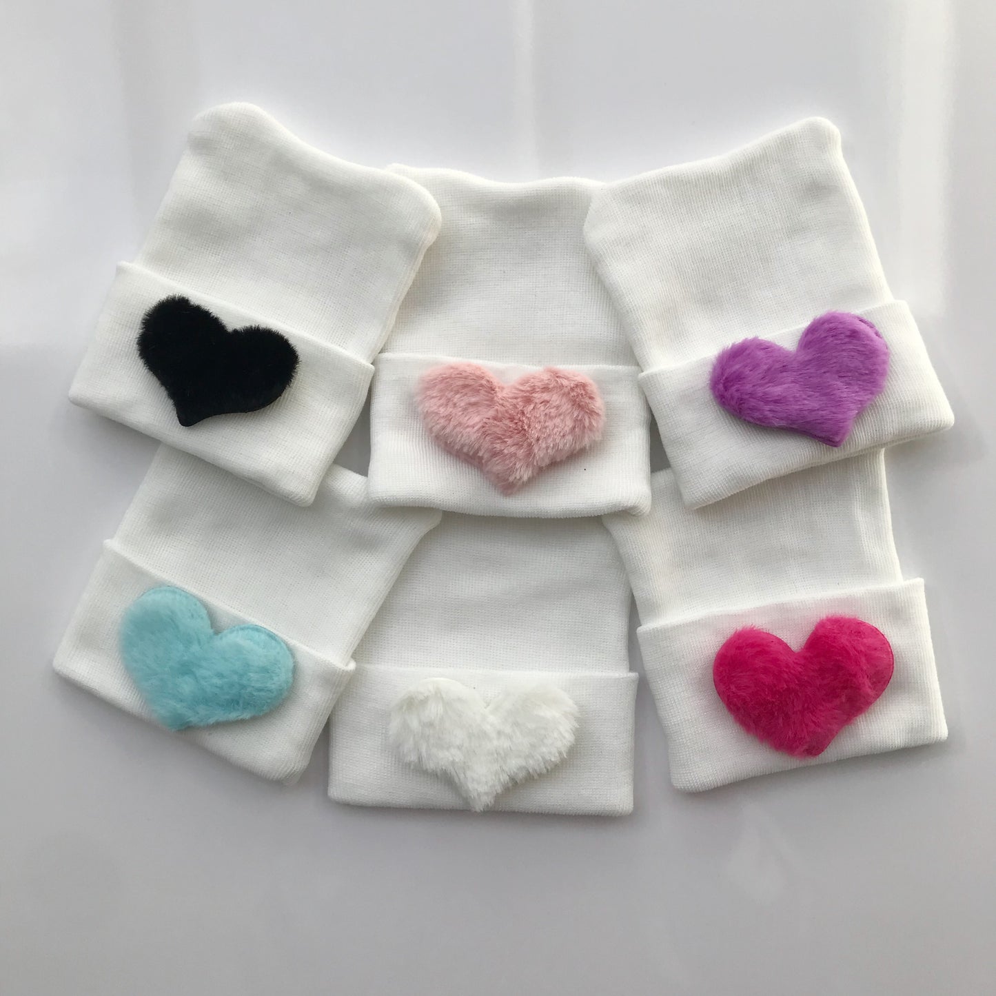 Large Furry Heart Hospital Hat - The Gifted Baby NY