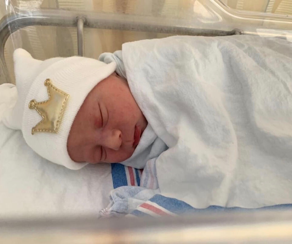 Metallic Crown Hospital Hat - The Gifted Baby NY