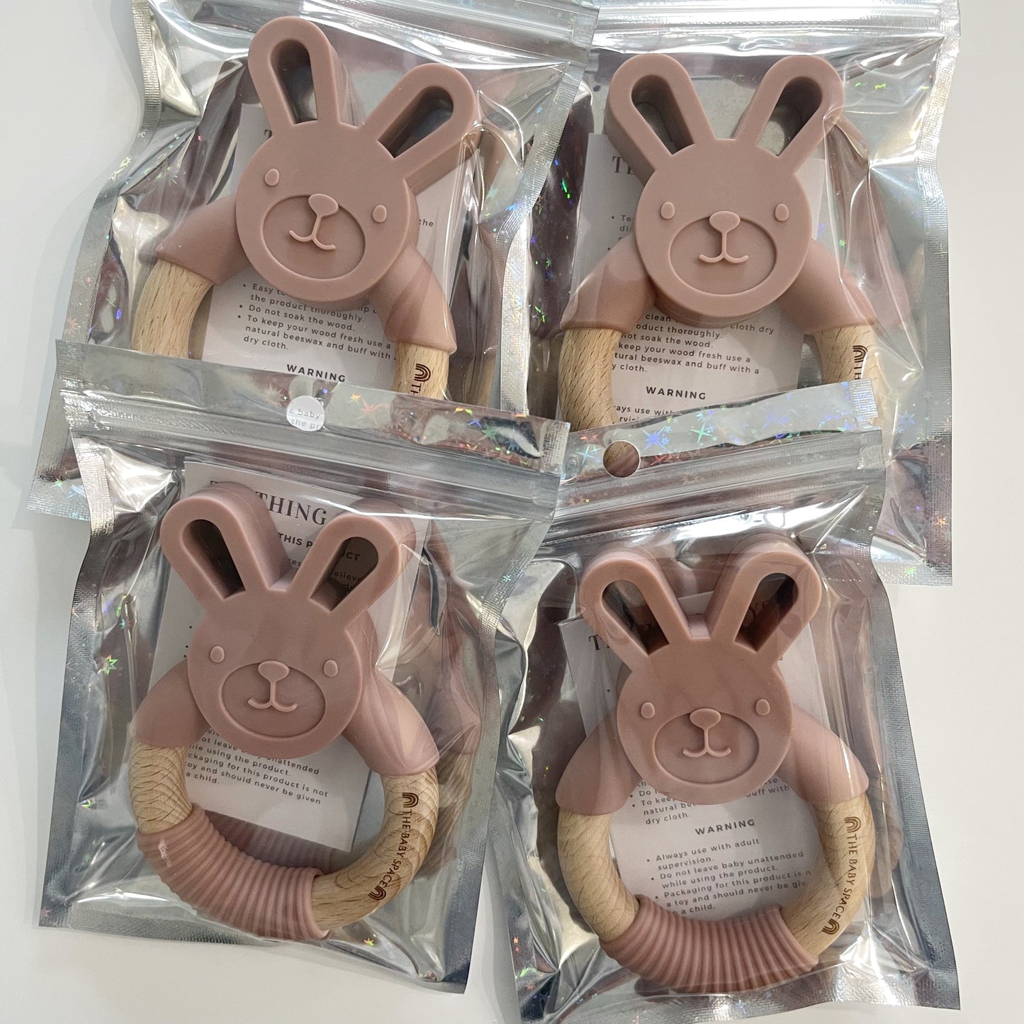 Bunny Teether (Dusty Pink)