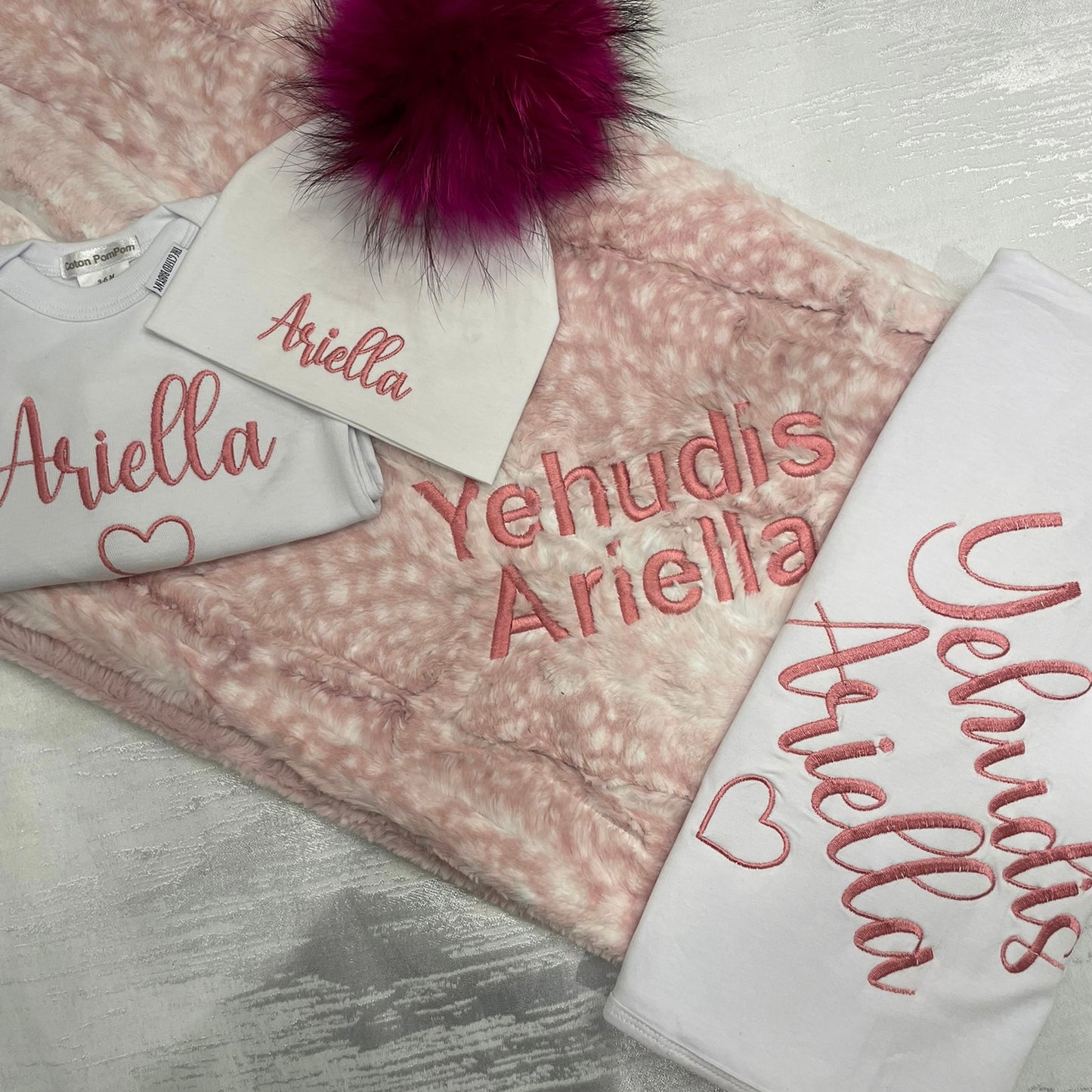 Embroidered 4 Piece Custom Set