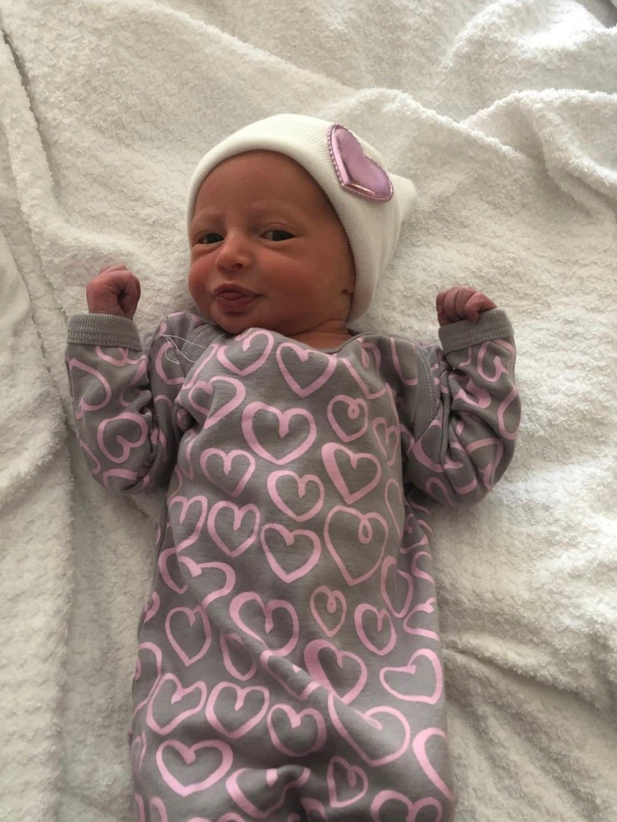 Metallic Heart Hospital Hats - The Gifted Baby NY