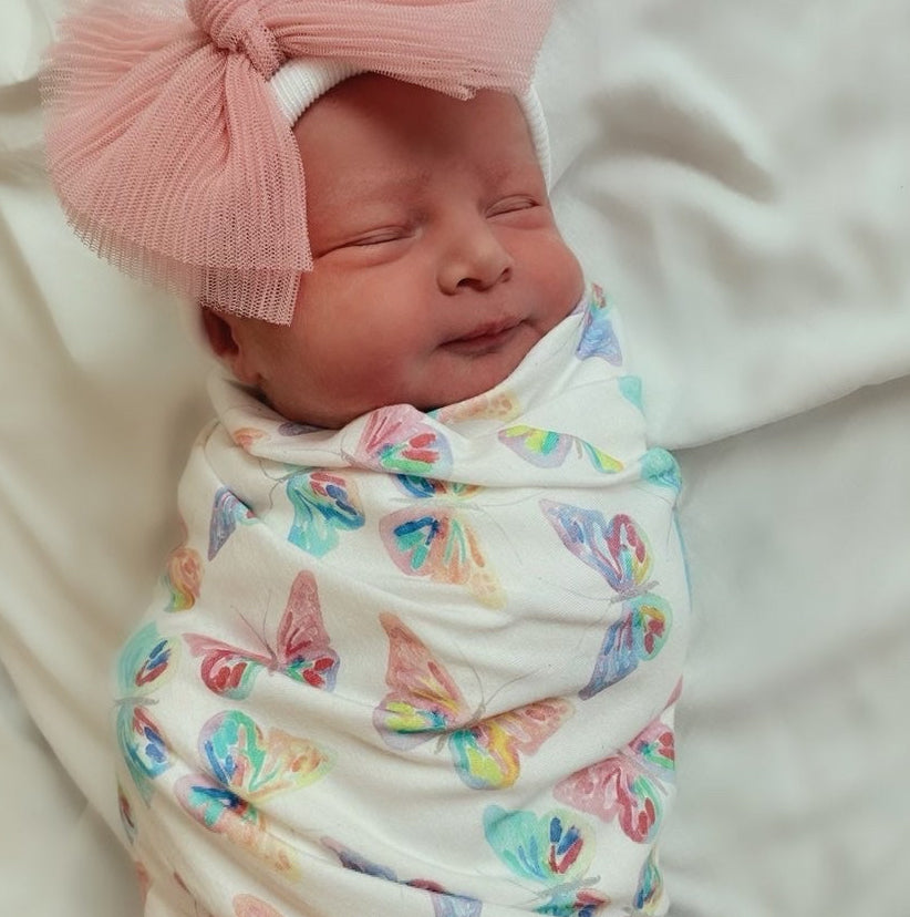 Butterfly Printed Swaddle