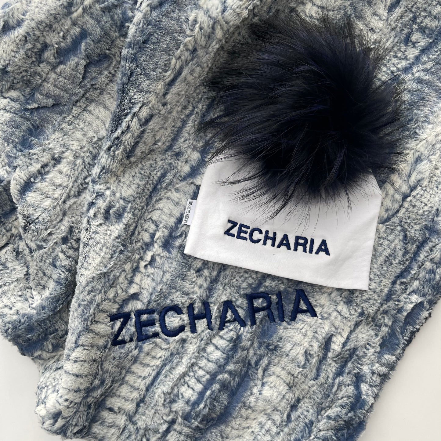 Embroidered Pompom Hats