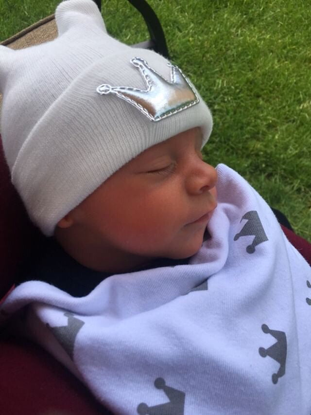 Metallic Crown Hospital Hat - The Gifted Baby NY