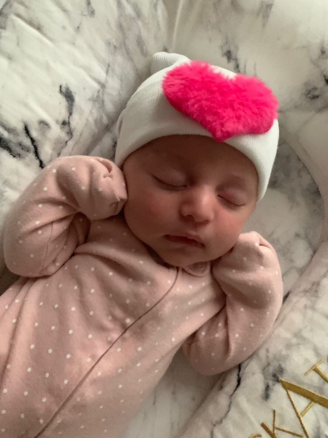 Large Furry Heart Hospital Hat - The Gifted Baby NY
