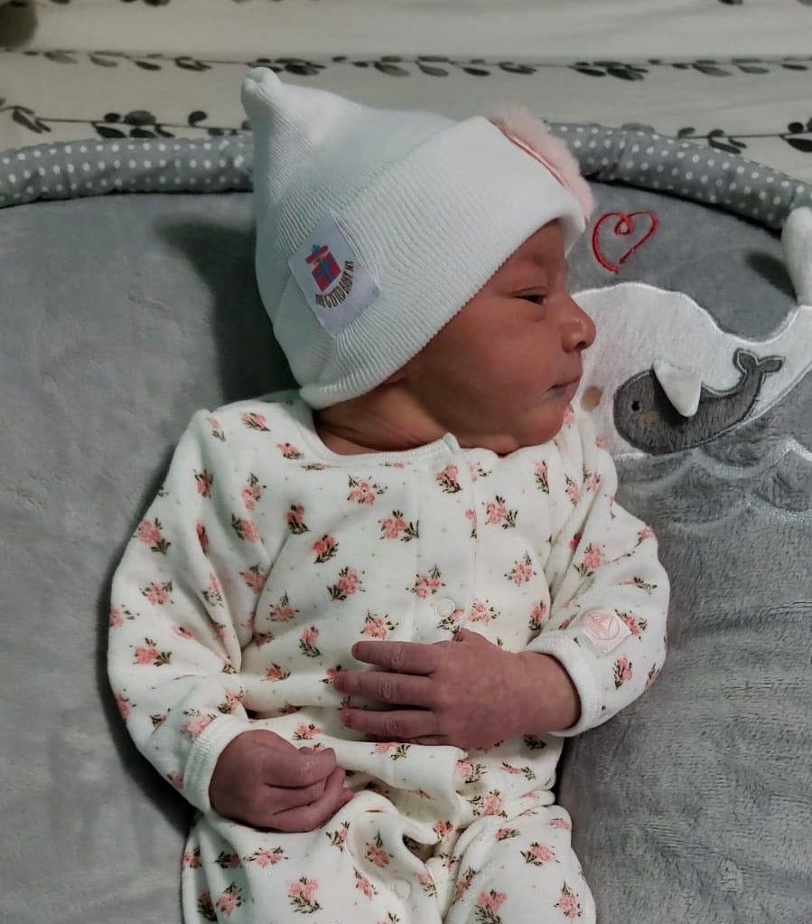 Large Furry Heart Hospital Hat - The Gifted Baby NY