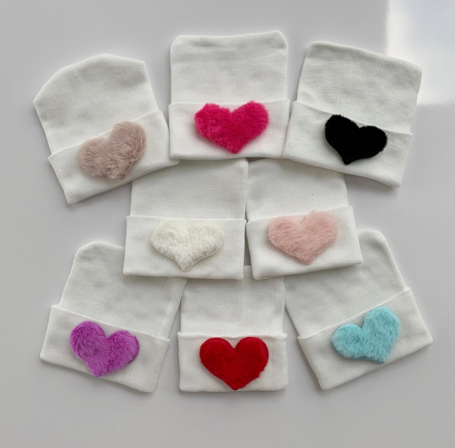 Large Furry Heart Hospital Hat - The Gifted Baby NY