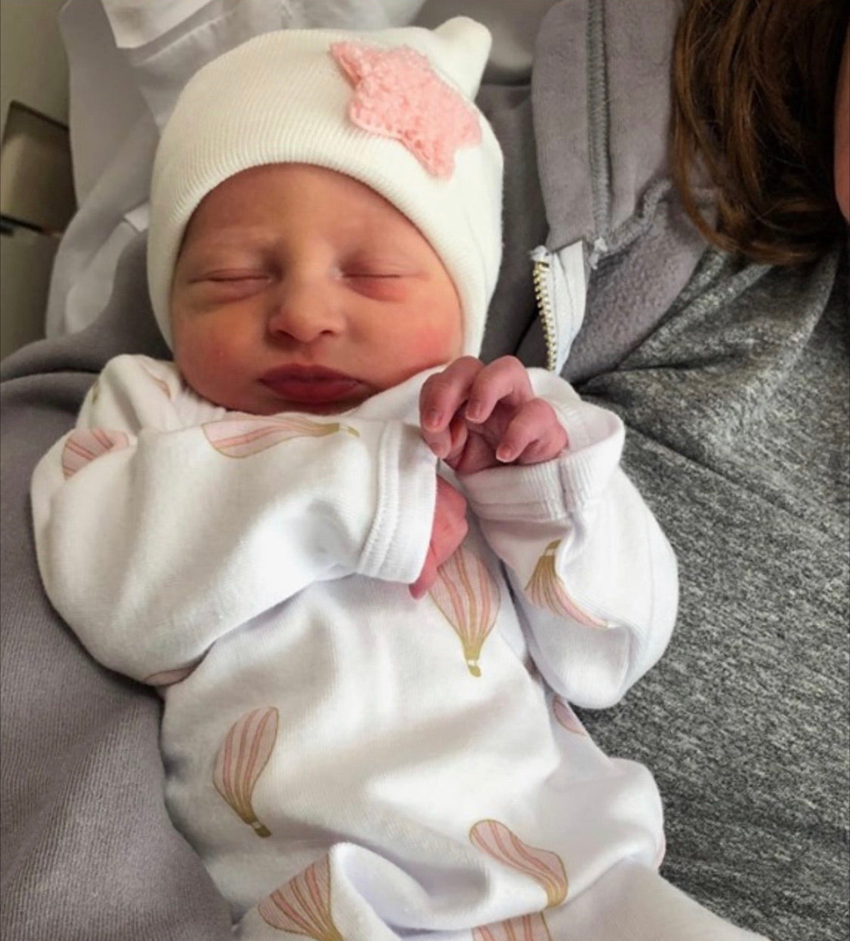 Fuzzy Star Hospital Hat - The Gifted Baby NY
