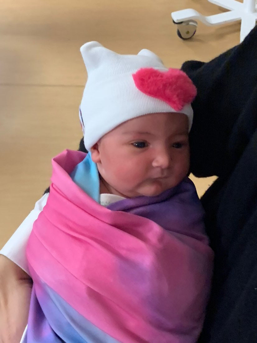 Large Furry Heart Hospital Hat - The Gifted Baby NY