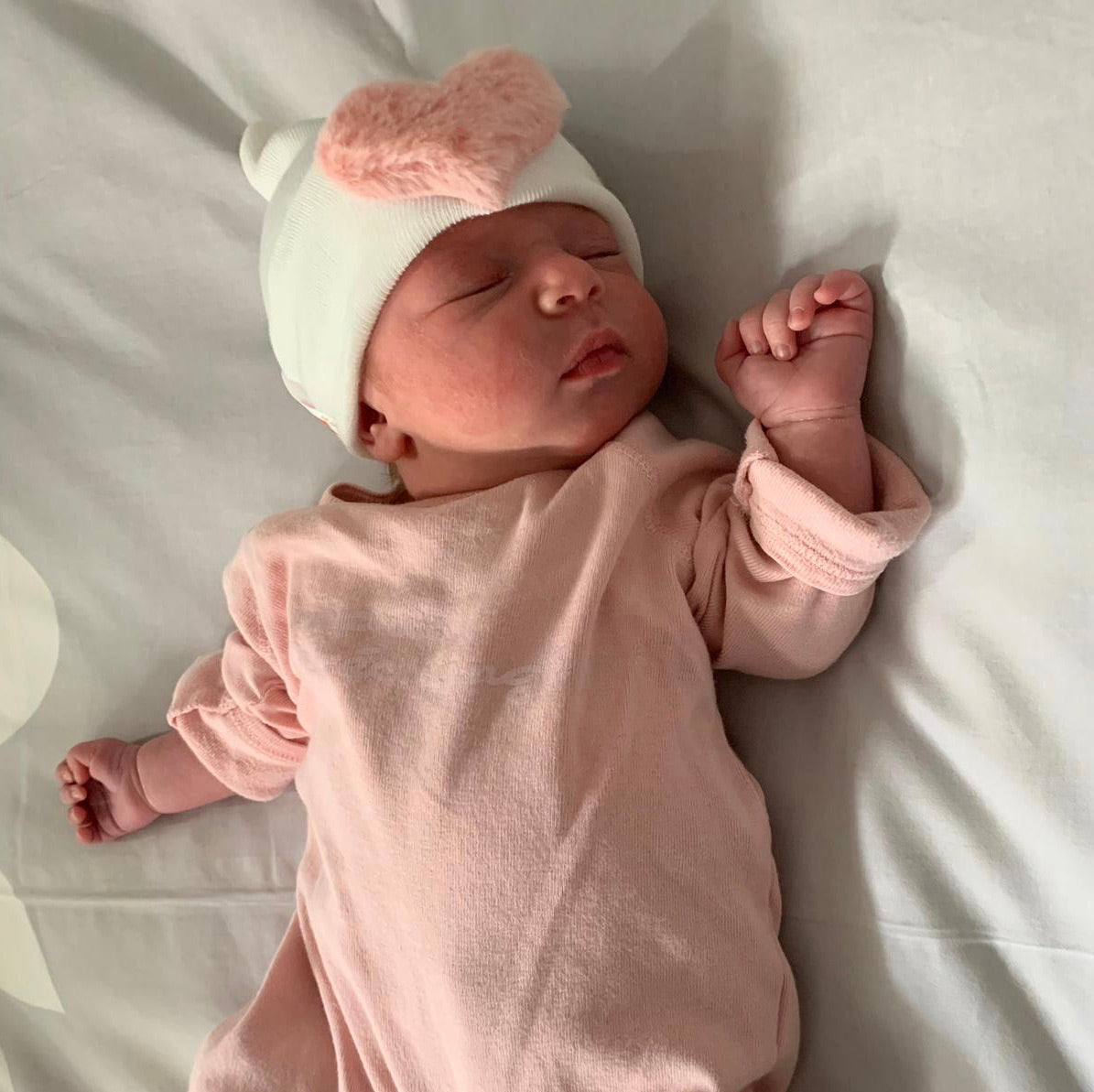 Large Furry Heart Hospital Hat - The Gifted Baby NY