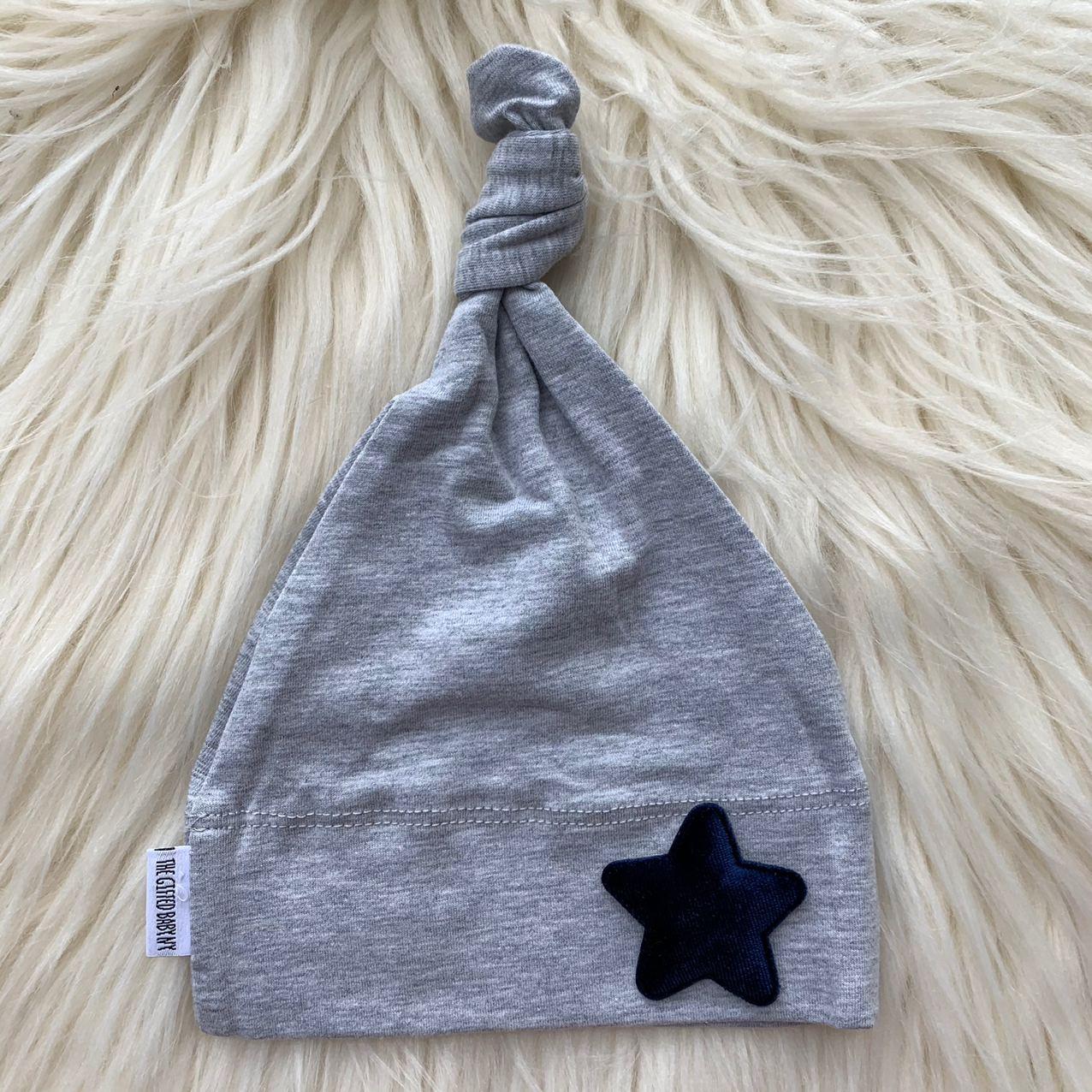 Heather Hat Navy Velvet Star - The Gifted Baby NY