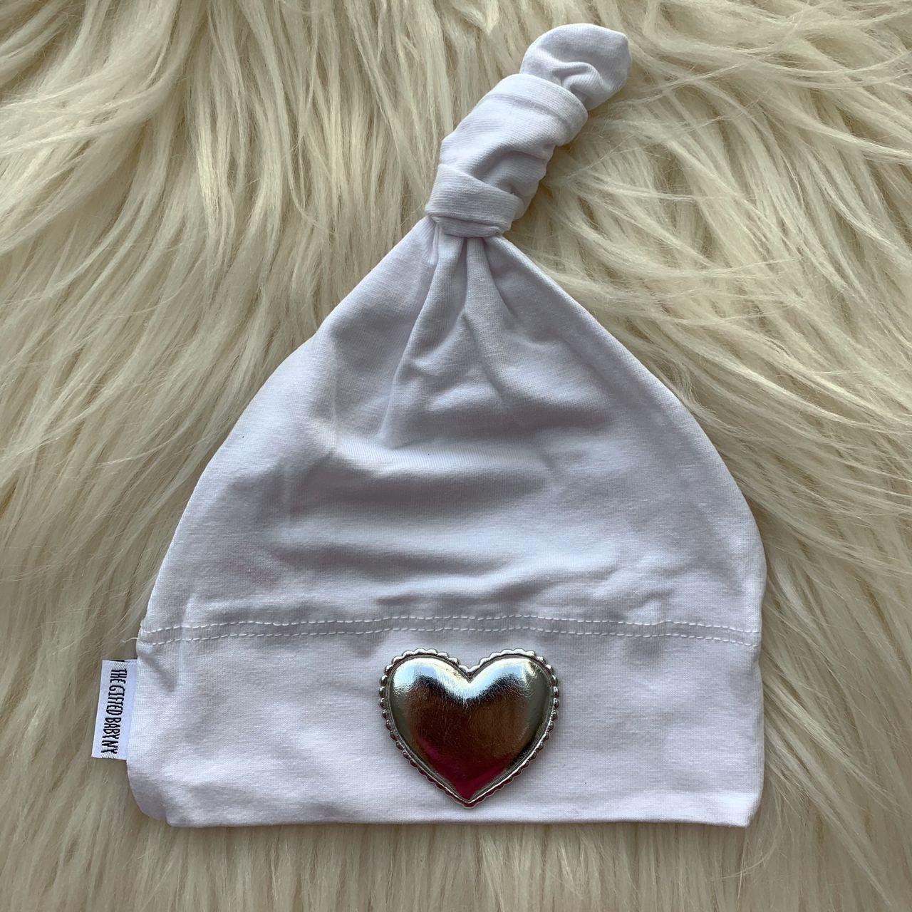 Silver Metallic Heart - The Gifted Baby NY