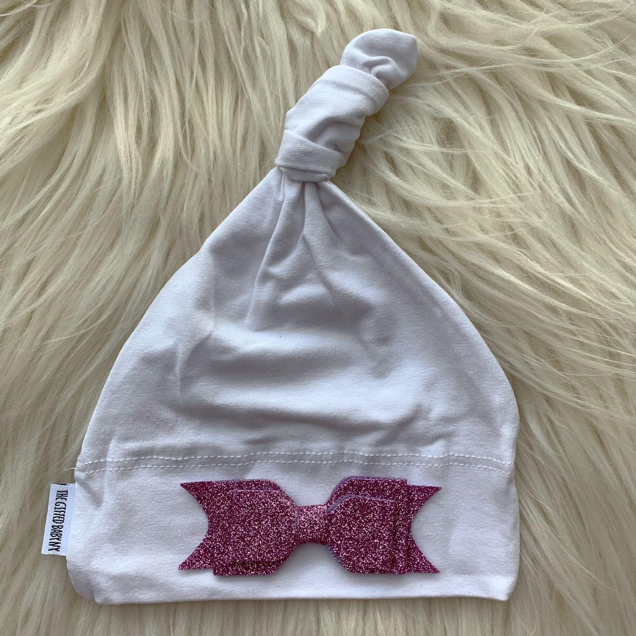Hot Pink Glitter Bow - The Gifted Baby NY