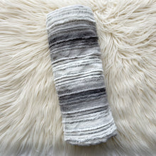Load image into Gallery viewer, Ombre Gray Striped Stroller Blanket