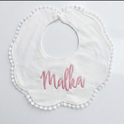 Scalloped Bib (with embroidery)
