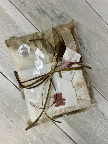 Latte Tie Dye Stroller Blanket