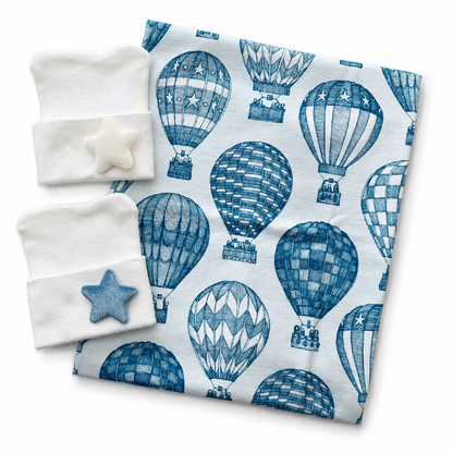 Blue Hot Air Balloon Swaddle