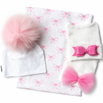 Prim and Proper Bows Printed Swaddle