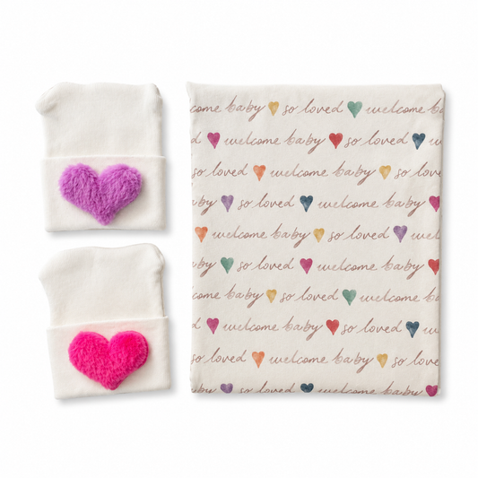 Signed With Love Rainbow Hearts Swaddle