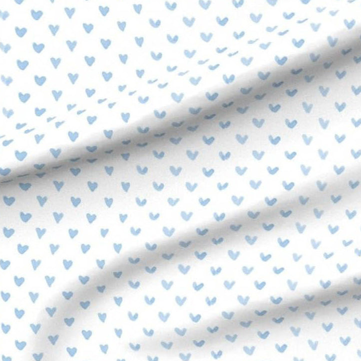 Blue Watercolor Hearts Swaddle