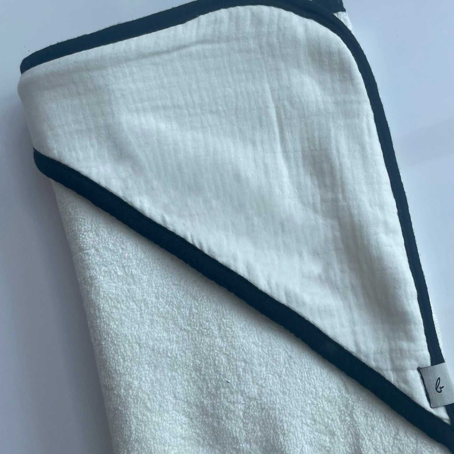 Black Trim Towel (with embroidery)
