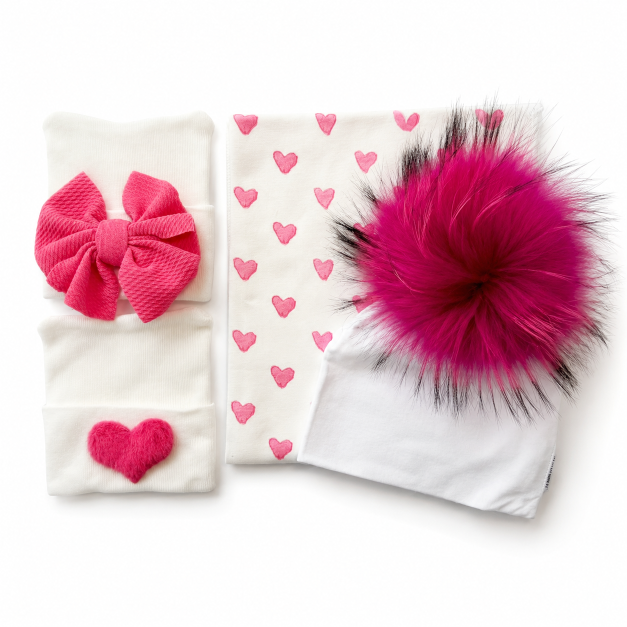 Pink Watercolor Hearts Swaddle