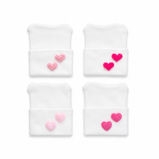 Double Baby Hearts Hospital Hat
