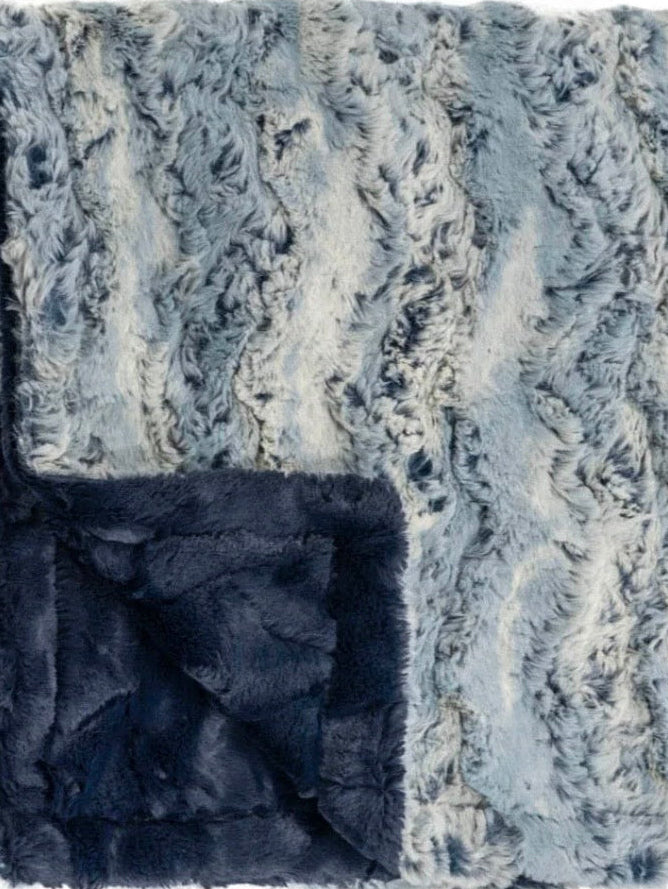 Blue Swirl Stroller Blanket