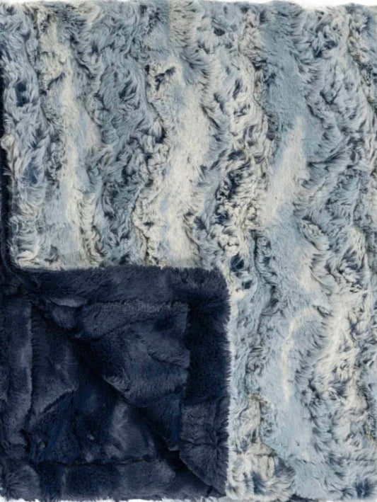 Blue Swirl Stroller Blanket