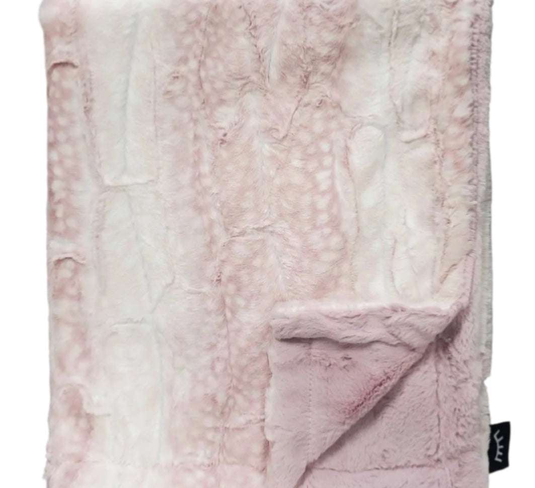 Pink Leopard Stroller Blanket