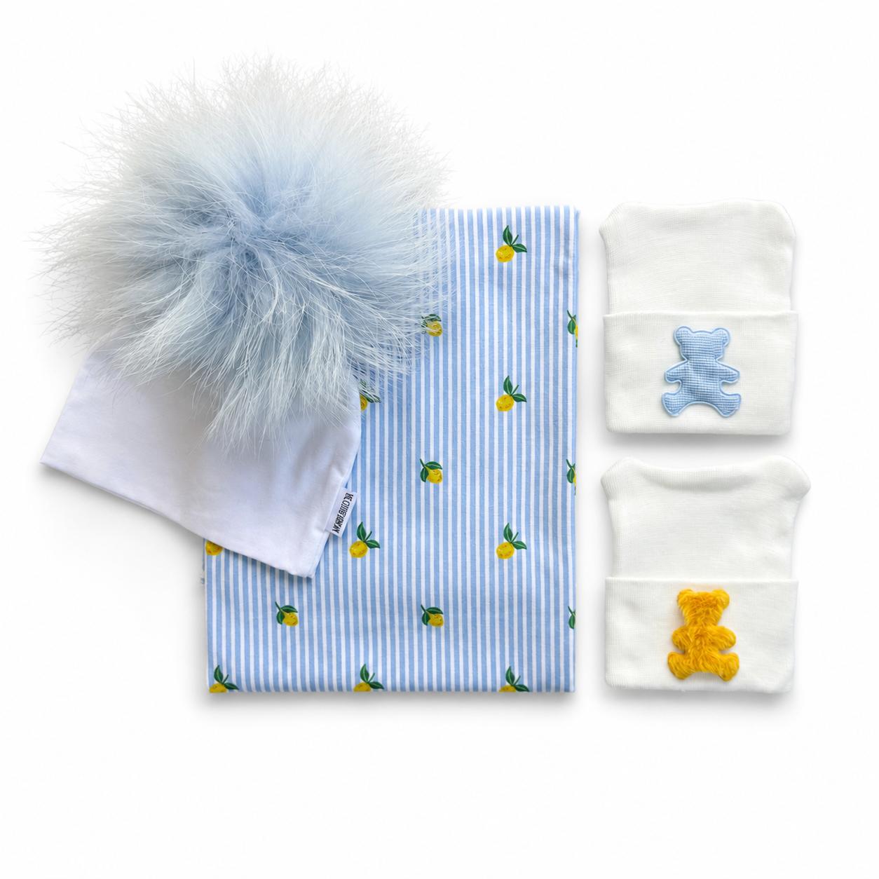 Lemon Pinstripe Swaddle