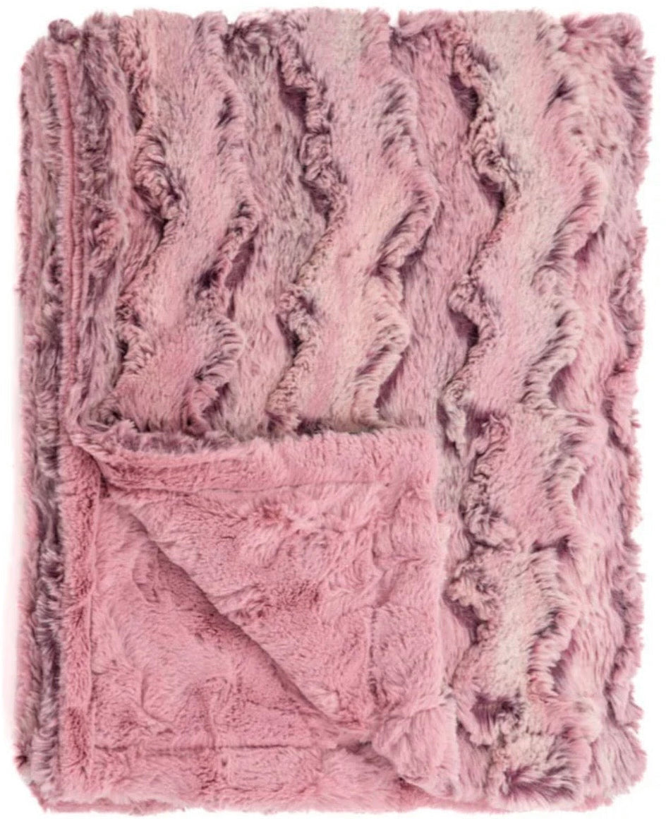 Mauve Swirl Stroller Blanket