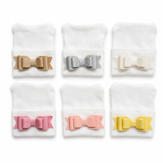 Leather Bow Hospital Hat