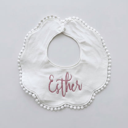 Scalloped Bib (with embroidery)