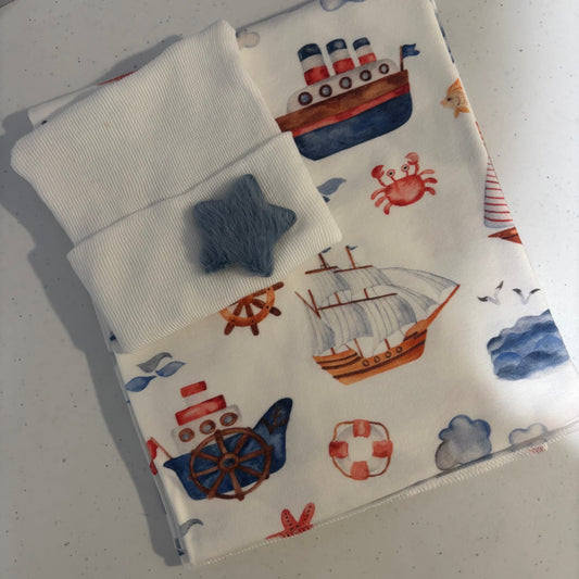 Bon Voyage Swaddle/Hat Gift Set