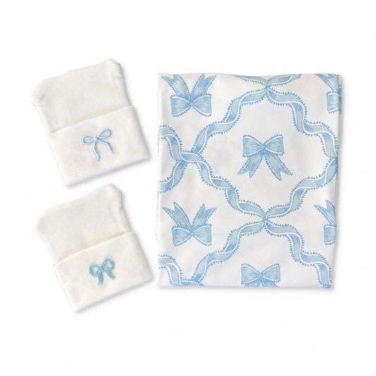 The Blue Ribbon Cameo Swaddle
