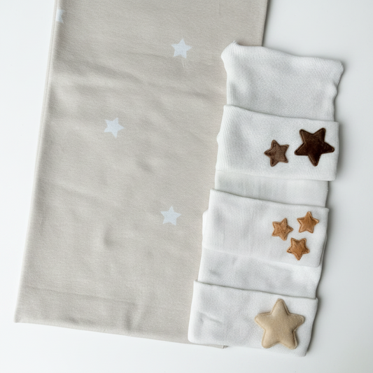 Taupe Starry Night Swaddle