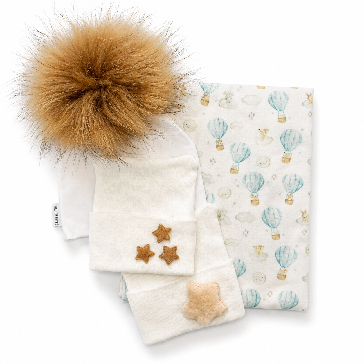 Blue Up Up and Away Swaddle