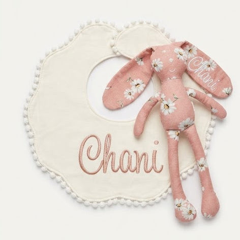 Scalloped Bib (with embroidery)