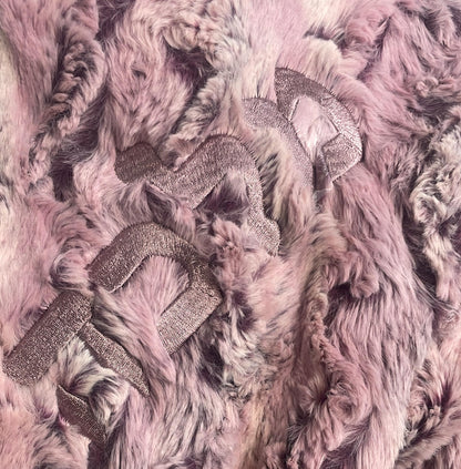 Mauve Swirl Stroller Blanket